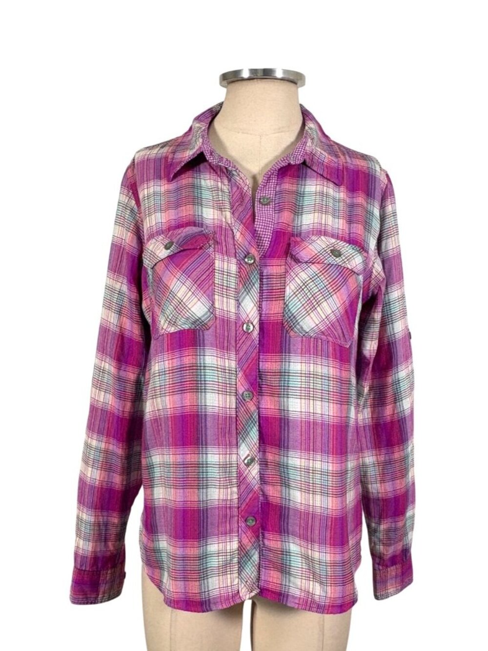 Marmot Evelyn Long Sleeve Button Up Shirt Size Medium